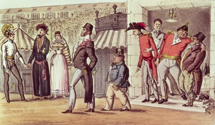 パリ占領、1814年。パレロワイヤルのイギリス人訪問者